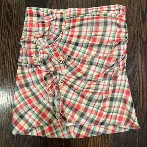 Isabelle Marant Etoile plaid skirt with ruffle